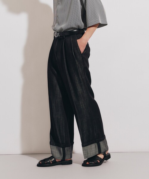 tk.TAKEO KIKUCHI（ティーケータケオキクチ）の「◆ブライトデニムロールアップパンツ（デニムパンツ・メンズ・ネイビー系3/ブラック系3/ブルー系3・01/02/03）」の2枚目の写真