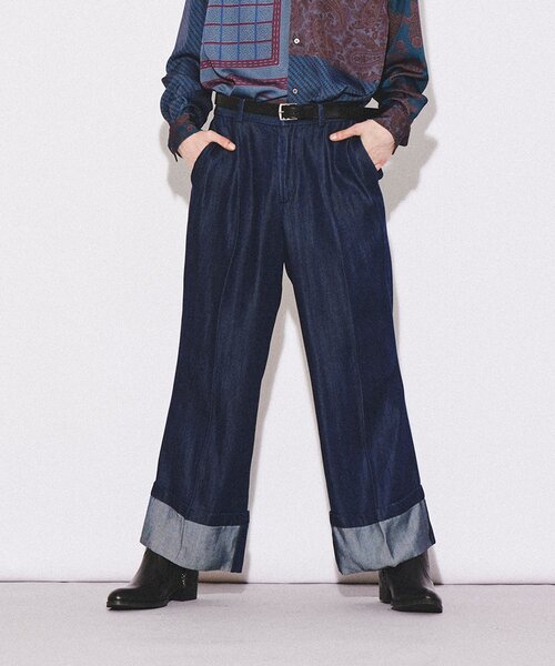 tk.TAKEO KIKUCHI（ティーケータケオキクチ）の「◆ブライトデニムロールアップパンツ（デニムパンツ・メンズ・ネイビー系3/ブラック系3/ブルー系3・01/02/03）」の3枚目の写真