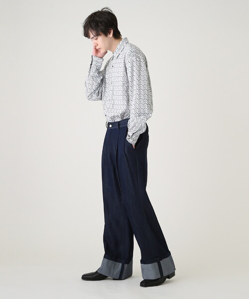 tk.TAKEO KIKUCHI（ティーケータケオキクチ）の「◆ブライトデニムロールアップパンツ（デニムパンツ・メンズ・ネイビー系3/ブラック系3/ブルー系3・01/02/03）」の14枚目の写真