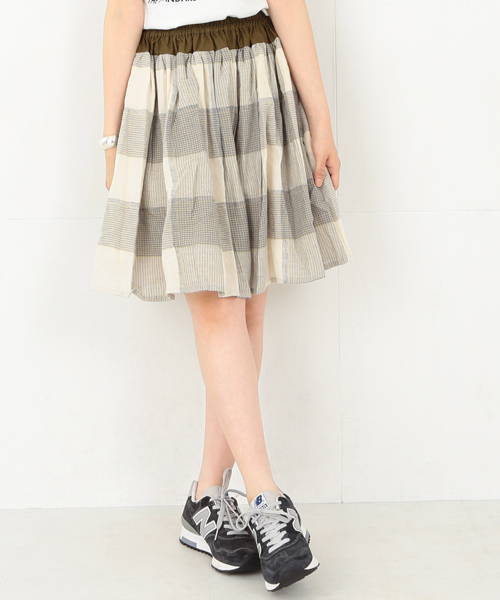 【60％OFF】 BOY（ビームスボーイ）の「○BEAMS BEAMS BOY 切替 チェック / スカート