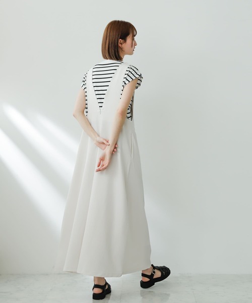 SENSE OF PLACE by URBAN RESEARCH(センスオブプレイスバイアーバンリサーチ)の「フレアジャンパースカート(ジャンパースカート・レディース・ライトベージュ/ブラック/チャコールグレー/ベージュ・ONE/S)」の16枚目の写真