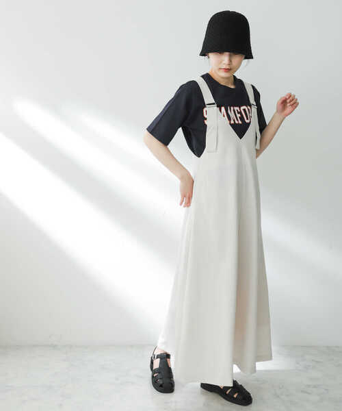 SENSE OF PLACE by URBAN RESEARCH(センスオブプレイスバイアーバンリサーチ)の「フレアジャンパースカート(ジャンパースカート・レディース・ライトベージュ/ブラック/チャコールグレー/ベージュ・ONE/S)」の19枚目の写真