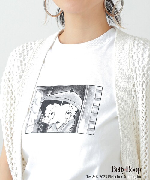 Ray BEAMS（レイビームス）の「Betty Boop(TM) × Ray BEAMS / Crying Tシャツ（Tシャツ/カットソー・レディース・ホワイト・ONE SIZE）」の4枚目の写真