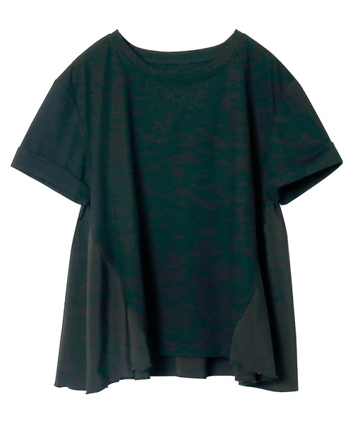 Rejoule(リジュール)の「異素材コンビフリルTシャツ(Tシャツ/カットソー・レディース・グリーン系その他/グレイッシュベージュ/オフホワイト/ブラック・FREE)」の20枚目の写真