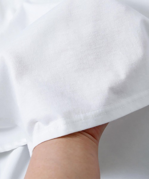 Rejoule(リジュール)の「異素材コンビフリルTシャツ(Tシャツ/カットソー・レディース・グリーン系その他/グレイッシュベージュ/オフホワイト/ブラック・FREE)」の16枚目の写真