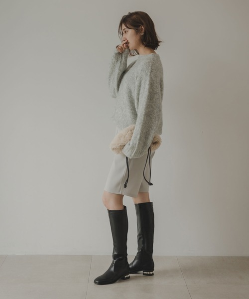 クレッシェント♡パンツ ストレート】ライトテックストレッチレギンスパンツ【SALE