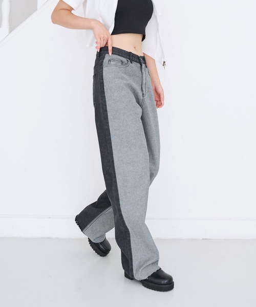 バイカラーストレートデニム 505ZX ルーズストレート ヴィンテージ デニムパンツ ジーンズ