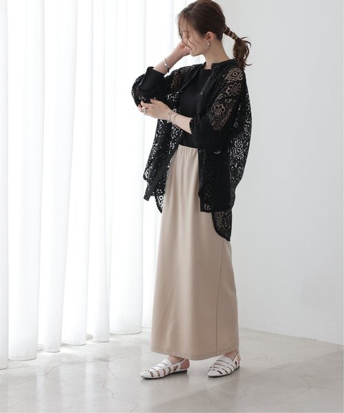 frames RAY CASSIN(フレームスレイカズン)の「サイドスリットレースシャツ(シャツ/ブラウス・レディース・ブラック/キナリ/オフホワイト・FREE)」の7枚目の写真