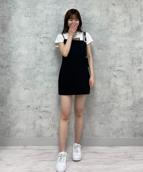 EPIMI E'PIMMY（エピミエピミー）の「アソートプリントクロップドTシャツ（Tシャツ/カットソー・レディース・ピンク/ホワイト/ブラック/オフホワイト・MEDIUM）」の6枚目の写真