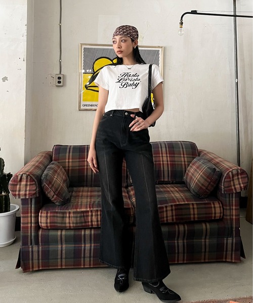 EPIMI E'PIMMY（エピミエピミー）の「アソートプリントクロップドTシャツ（Tシャツ/カットソー・レディース・ピンク/ホワイト/ブラック/オフホワイト・MEDIUM）」の18枚目の写真