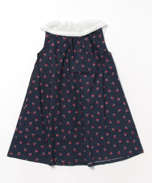 Lycee mine(リセマイン)の「コットンふりふりノースリーブワンピース(シャツワンピース・キッズ・ネイビー/ミント/ラベンダー/アイボリー・100cm/110cm/120cm/130cm/140cm/150cm)」の8枚目の写真