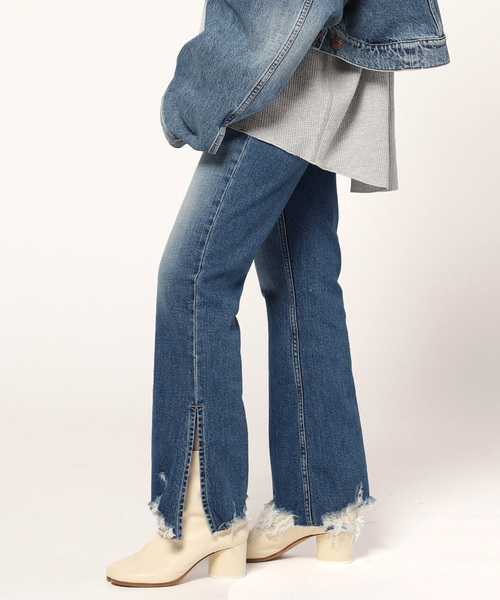 3×1（スリーバイワン）の「*【3×1/スリーバイワン】CROP FLARE denim（デニムパンツ・レディース・ブルー・29/27/26/28）」の7枚目の写真