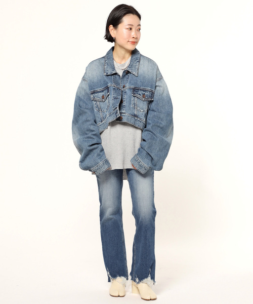 3×1（スリーバイワン）の「*【3×1/スリーバイワン】CROP FLARE denim（デニムパンツ・レディース・ブルー・29/27/26/28）」の9枚目の写真