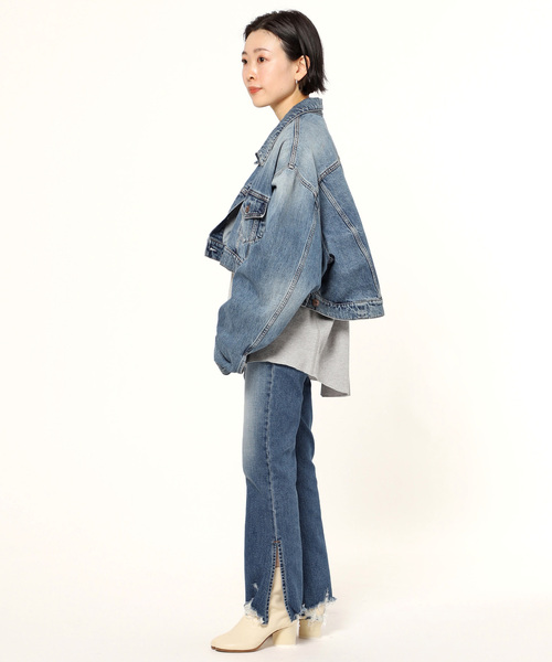 3×1（スリーバイワン）の「*【3×1/スリーバイワン】CROP FLARE denim（デニムパンツ・レディース・ブルー・29/27/26/28）」の10枚目の写真