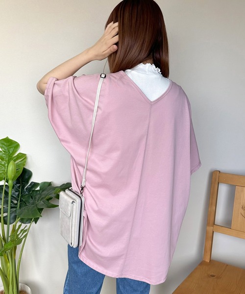 CRB(シーアールビー)の「前後2WAYオーバーサイズチュニック(チュニック・レディース・オフホワイト/ブラック/イエロー/ピンク・F)」の8枚目の写真