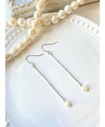 【MUURABBTI】淡水パールのロングピアス(MA)