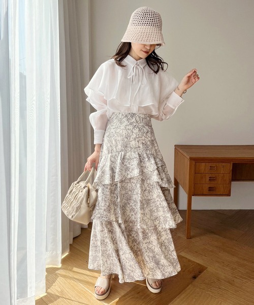 one after another NICE CLAUP（ワンアフターアナザーナイスクラップ）の「メッシュ編みクローシュハット（ハット・レディース・アイボリー/ブラック・FREE）」の10枚目の写真