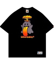 A'GEM/9 × .kom『GRAF&WU/グラフアンドウー』ゴーストキャラTシャツ 半袖カットソー