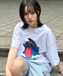 A'GEM/9 × .kom『GRAF&WU/グラフアンドウー』ゴーストキャラTシャツ 半袖カットソー