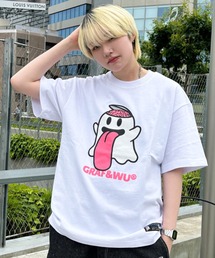 A'GEM/9 × .kom『GRAF&WU/グラフアンドウー』ゴーストキャラTシャツ 半袖カットソー