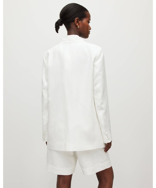 Petra Linen Blend Blazer Off White | ALLSAINTS