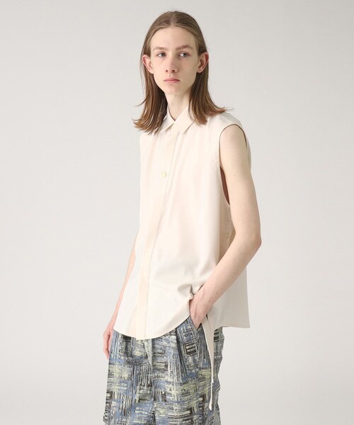 tk.TAKEO KIKUCHI(ティーケータケオキクチ)の「◆ノースリーブシャツ(シャツ/ブラウス・メンズ・ブラック/ホワイト・03/02)」の13枚目の写真