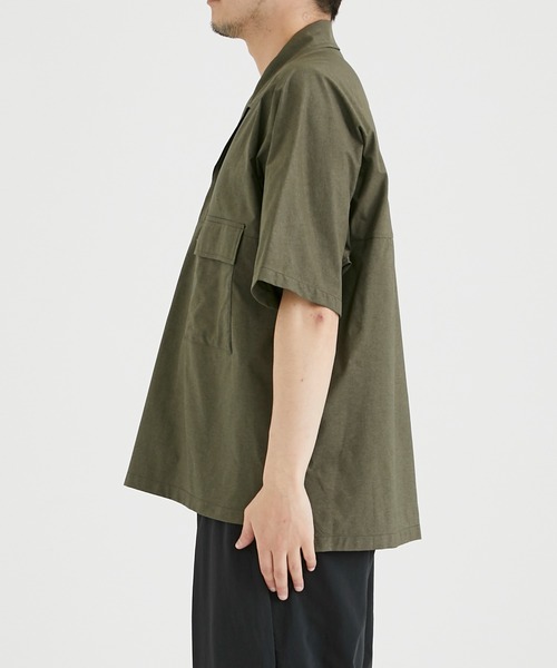 AFTERHOURS（アフターアワーズ）の「【AFTERHOURS / アフターアワーズ】OPEN COLLAR SHIRT S/S PO/オープンカラーシャツ S/S PO（シャツ/ブラウス・メンズ・チャコールグレー/カーキ・2/3）」の15枚目の写真