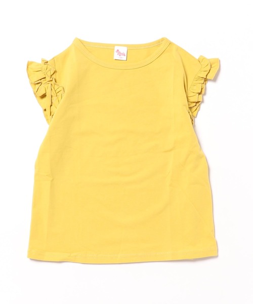NESTA(ネスタ)の「フリルクルーネックTシャツ(Tシャツ/カットソー・キッズ・マスタード/パープル/ホワイト・130/120/140)」の16枚目の写真