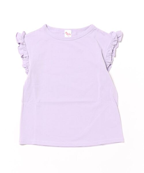 NESTA(ネスタ)の「フリルクルーネックTシャツ(Tシャツ/カットソー・キッズ・マスタード/パープル/ホワイト・130/120/140)」の17枚目の写真