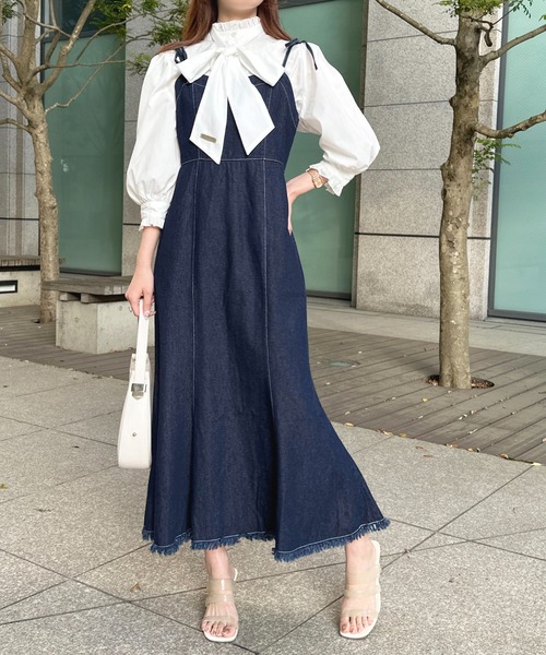 フリンジデニムジャンスカ【ZOZOTOWN限定アイテム】（ワンピース