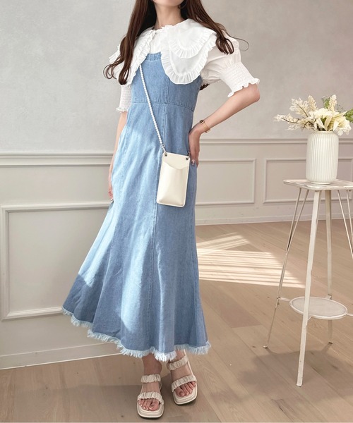 フリンジデニムジャンスカ【ZOZOTOWN限定アイテム】（ワンピース