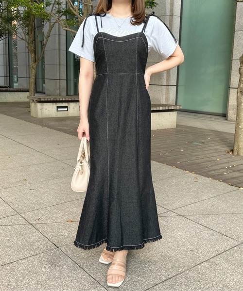 apres jour(アプレジュール)の「フリンジデニムジャンスカ【ZOZOTOWN限定アイテム】(ワンピース・レディース・インディゴブルー/ブラック/ライトブルー・SMALL/MEDIUM/X-LARGE)」の18枚目の写真
