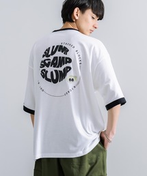 オーバーサイズ TC天竺 プリント刺繍半袖Tシャツ