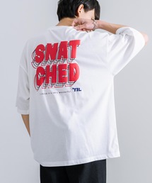 オーバーサイズ TC天竺 プリント刺繍半袖Tシャツ