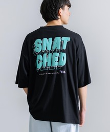 オーバーサイズ TC天竺 プリント刺繍半袖Tシャツ