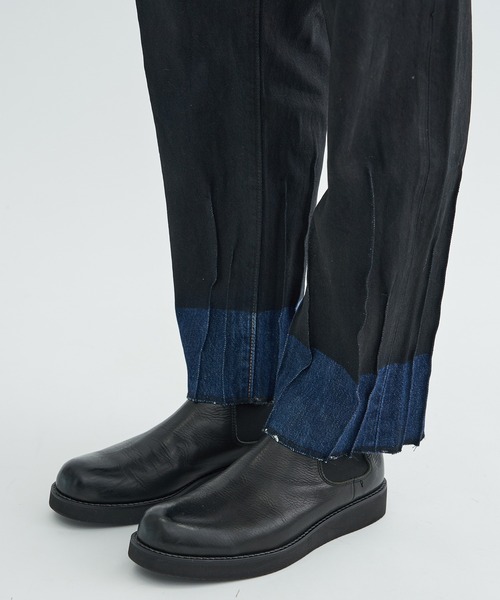 POLIQUANT（ポリクアント）の「【POLIQUANT/ポリクアント】THE DEFORMED ADJUSTABLE THRIFTING DENIM 501 [FIGURE 04]（デニムパンツ・メンズ・ブラック/ホワイト・2/3）」の4枚目の写真