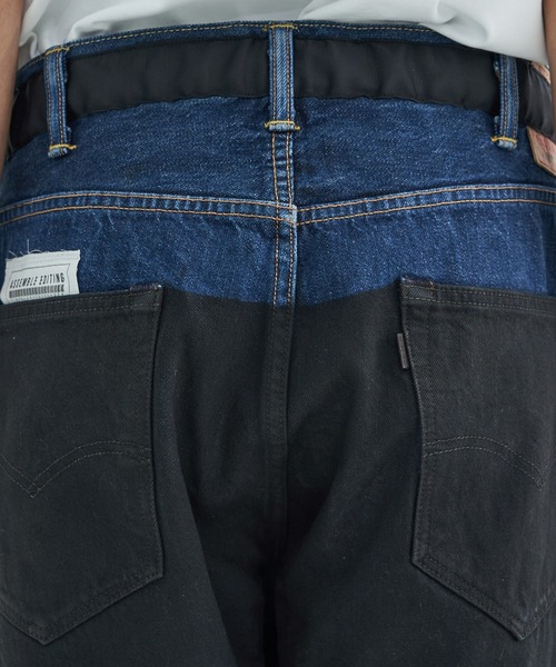 POLIQUANT（ポリクアント）の「【POLIQUANT/ポリクアント】THE DEFORMED ADJUSTABLE THRIFTING DENIM 501 [FIGURE 04]（デニムパンツ・メンズ・ブラック/ホワイト・2/3）」の14枚目の写真