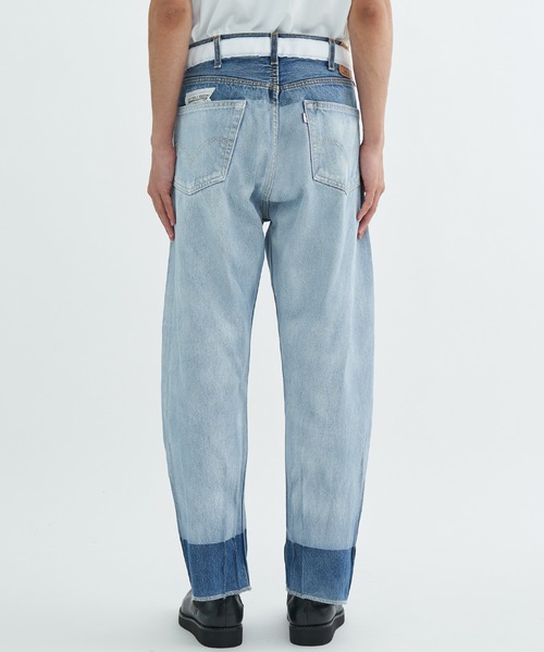 POLIQUANT（ポリクアント）の「【POLIQUANT/ポリクアント】THE DEFORMED ADJUSTABLE THRIFTING DENIM 501 [FIGURE 04]（デニムパンツ・メンズ・ブラック/ホワイト・2/3）」の11枚目の写真