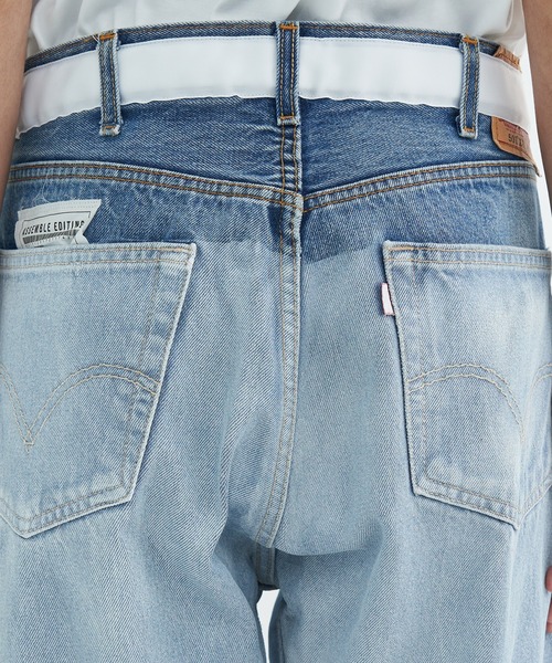 POLIQUANT（ポリクアント）の「【POLIQUANT/ポリクアント】THE DEFORMED ADJUSTABLE THRIFTING DENIM 501 [FIGURE 04]（デニムパンツ・メンズ・ブラック/ホワイト・2/3）」の9枚目の写真