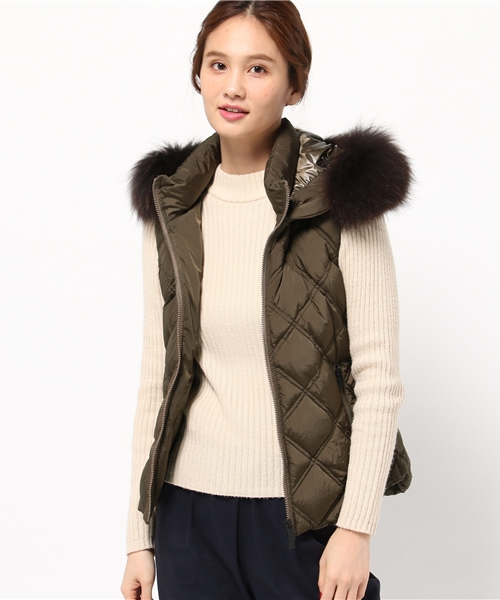 【美品】タトラス ダウンベスト FILOMENA 1 カーキ キルティング 美品】タトラス ダウンベスト FILOMENA 1 カーキ キルティング