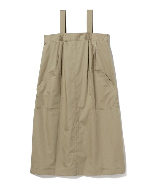 BEAMS BOY（ビームスボーイ）の「HAVERSACK / コットンサテン サロペットロングスカート（ジャンパースカート・レディース・オリーブ・1）」の2枚目の写真
