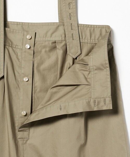 BEAMS BOY（ビームスボーイ）の「HAVERSACK / コットンサテン サロペットロングスカート（ジャンパースカート・レディース・オリーブ・1）」の4枚目の写真