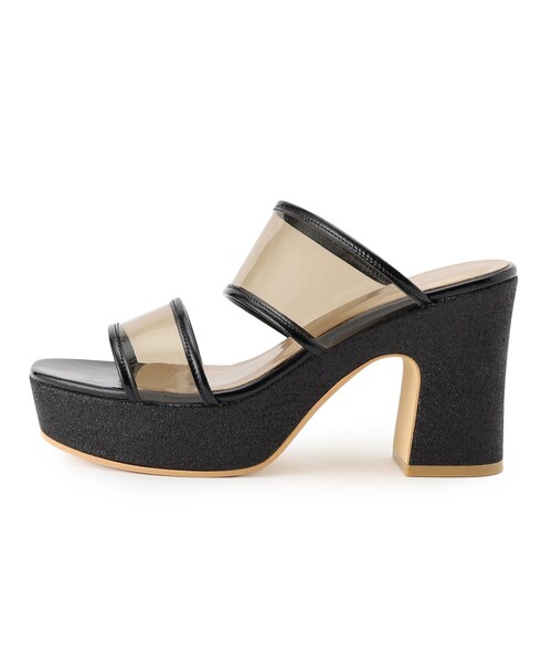 ESPERANZA(エスペランサ)の「ダブルベルトグリッター厚底サンダル(サンダル・レディース・その他1/ピンクベージュ/ブラック系8・S/M/L/LL)」の11枚目の写真