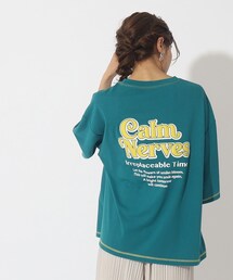 Cutie Blonde | アクティブシーンに着ていきたい！ぷっくりバックプリントTシャツ(Tシャツ/カットソー)