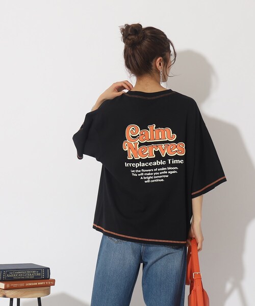 Cutie Blonde(キューティーブロンド)の「◆アクティブシーンに着ていきたい!ぷっくりバックプリントTシャツ(Tシャツ/カットソー・レディース・ホワイト系その他/グリーン系その他2/ブラック系・00)」の9枚目の写真