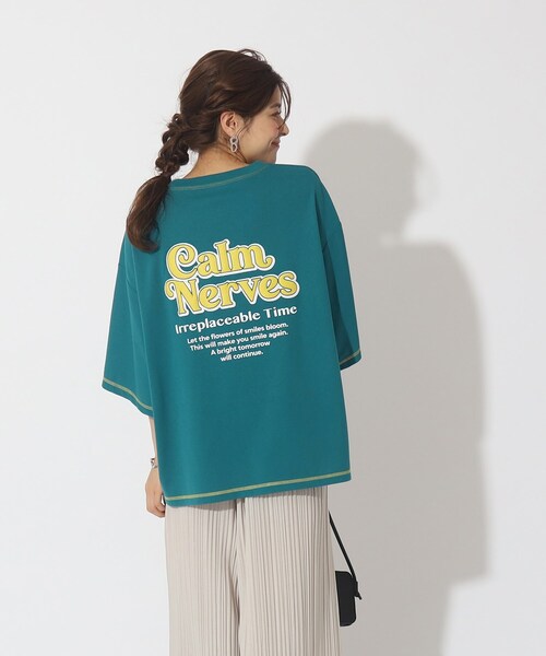 Cutie Blonde(キューティーブロンド)の「◆アクティブシーンに着ていきたい!ぷっくりバックプリントTシャツ(Tシャツ/カットソー・レディース・ホワイト系その他/グリーン系その他2/ブラック系・00)」の15枚目の写真