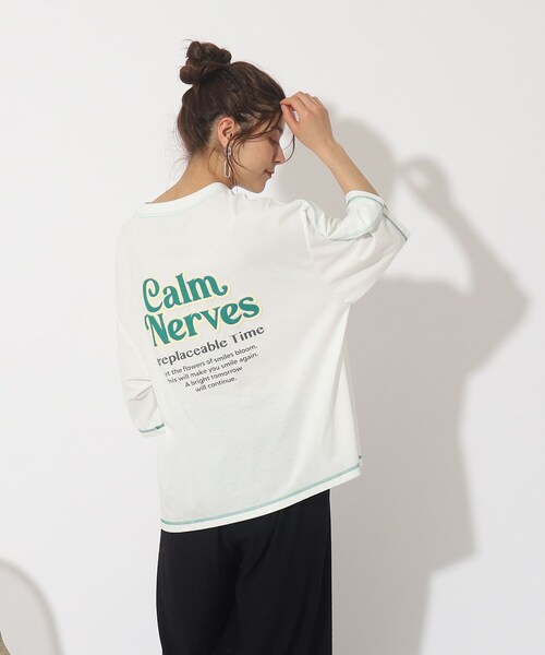 Cutie Blonde(キューティーブロンド)の「◆アクティブシーンに着ていきたい!ぷっくりバックプリントTシャツ(Tシャツ/カットソー・レディース・ホワイト系その他/グリーン系その他2/ブラック系・00)」の19枚目の写真