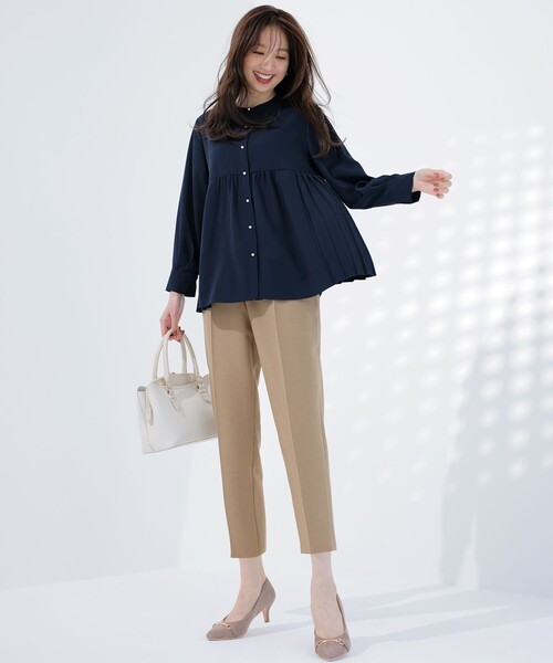 【セール】【洗える】サイドバックルタックテーパード パンツ（その他パンツ）｜any SiS（エニィスィス）