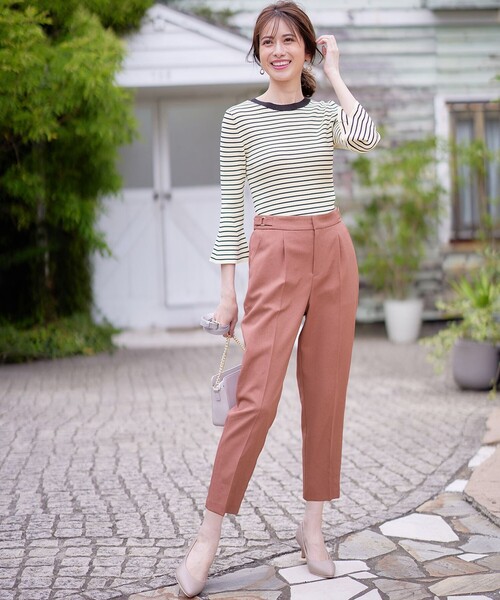 【セール】【洗える】サイドバックルタックテーパード パンツ（その他パンツ）｜any SiS（エニィスィス）