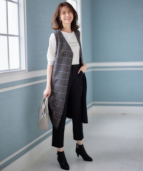 【セール】【洗える】サイドバックルタックテーパード パンツ（その他パンツ）｜any SiS（エニィスィス）